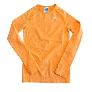 SMALL Gymshark Vital Mango Orange Long Sleeve Top